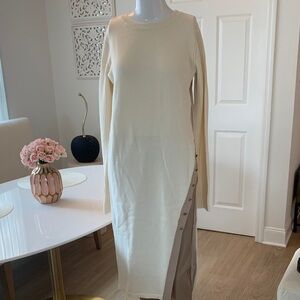 Peace Love World Cream Long Sleeve Tunic